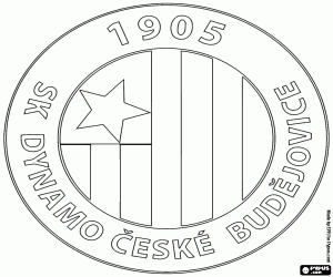 desenho de Logo da SK Dynamo Česke Budějovice para colorir