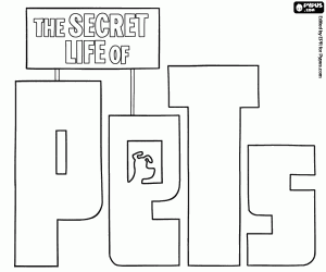 desenho de Logo da The Secret Life of Pets para colorir