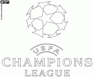 desenho de Logo da UEFA Champions League para colorir