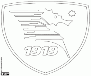 desenho de Logo da Unione Sportiva Salernitana para colorir