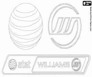 desenho de Logo da Williams F1 para colorir