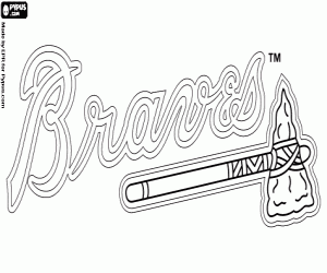desenho de Logo de Atlanta Braves para colorir