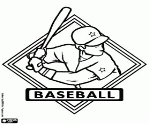 desenho de Logo de Beisebol para colorir