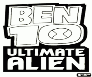 desenho de Logo de Ben 10 Ultimate Alien para colorir