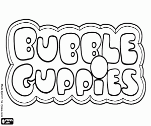 desenho de Logo de Bubble Guppies para colorir