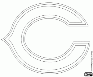 desenho de Logo de Chicago Bears para colorir