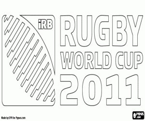 desenho de Logo de Copa do mundo Rugby 2011 para colorir