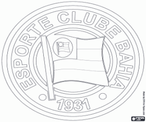 desenho de Logo de Esporte Clube Bahia para colorir