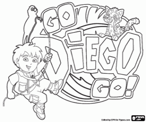 desenho de Logo de Go, Diego, Go! para colorir