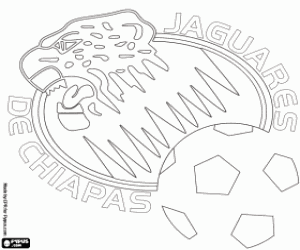 desenho de Logo de Jaguares de Chiapas para colorir