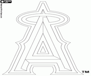 desenho de Logo de Los Angeles Angels de Anaheim para colorir
