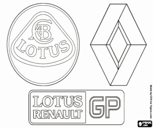 desenho de Logo de Lotus Renault GP para colorir