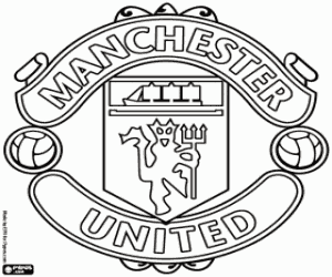 desenho de Logo de Manchester United para colorir