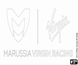 desenho de Logo de Marussia Virgin Racing para colorir