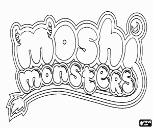 desenho de Logo de Moshi Monsters para colorir