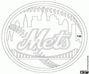 desenho de Logo de New York Mets para colorir