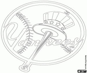 desenho de Logo de New York Yankees para colorir