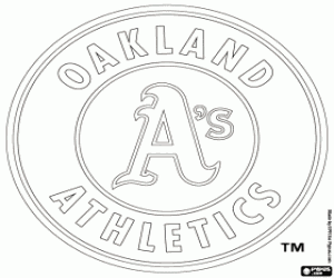 desenho de Logo de Oakland Athletics para colorir