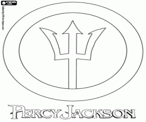 desenho de Logo de Percy Jackson para colorir