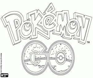 desenho de Logo de Pokémon GO para colorir