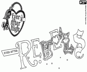 desenho de Logo de Rebels, Ever After High para colorir