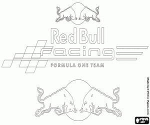 desenho de Logo de Red Bull Racing para colorir