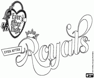 desenho de Logo de Royals, Ever After High para colorir