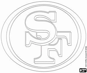 desenho de Logo de San Francisco 49ers para colorir