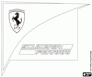 desenho de Logo de Scuderia Ferrari para colorir