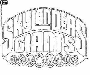 desenho de Logo de Skylanders Giants para colorir