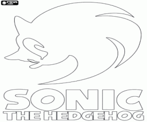 desenho de Logo de Sonic The Hedgehog para colorir