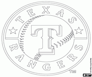 desenho de Logo de Texas Rangers para colorir