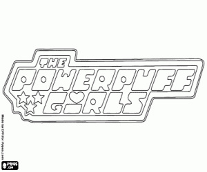 desenho de Logo de The Powerpuff Girls para colorir