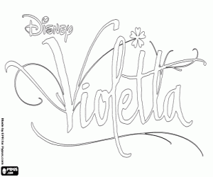 desenho de Logo de Violetta para colorir