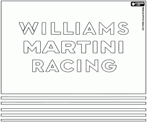 desenho de Logo de Williams Martini Racing para colorir