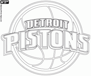 desenho de Logo dos Detroit Pistons para colorir