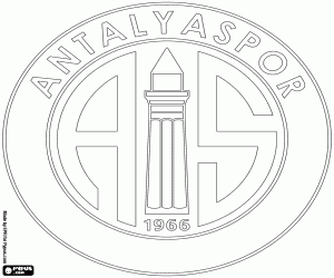 desenho de Logo do Antalyaspor para colorir