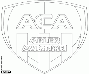 desenho de Logo do Athlétic Club Arles-Avignon para colorir