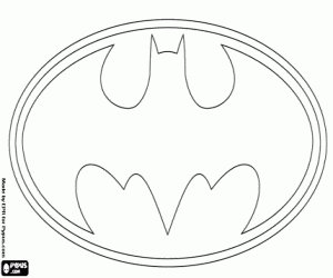 desenho de O logo do Batman para colorir