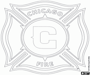 desenho de Logo do Chicago Fire para colorir