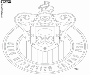 desenho de Logo do Clube Deportivo Chivas EUA para colorir