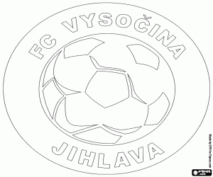 desenho de Logo do FC Vysočina Jihlava para colorir