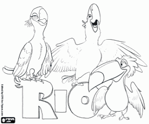 desenho de O logo do filme Rio para colorir