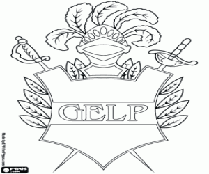 desenho de Logo do Gimnasia y Esgrima, GELP para colorir