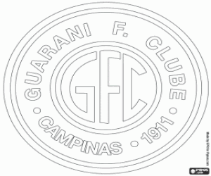 desenho de Logo do Guarani FC para colorir