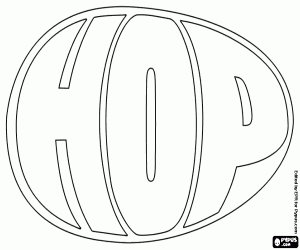 desenho de O logo do Hop, um ovo para colorir