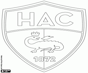 desenho de Logo do Le Havre AC para colorir
