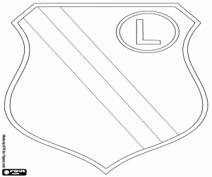 desenho de Logo do Legia Varsóvia para colorir