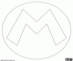 desenho de Logo do Mario para colorir