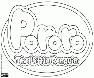 desenho de Logo do penguin Pororo para colorir